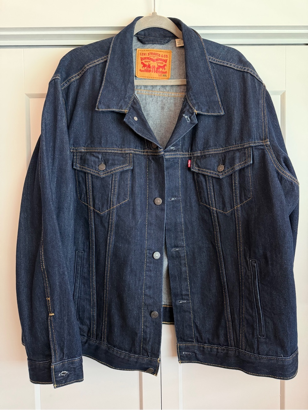 Levi's Men's Dark Blue Denim Trucker Jacket NWOT, XXL - 0178